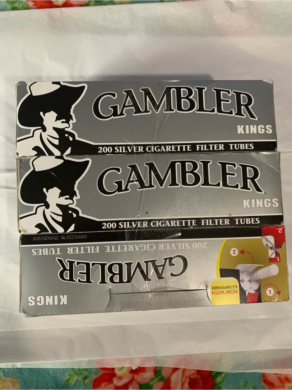 Gambler Silver Cigarette Filter Tubes 600 Bask